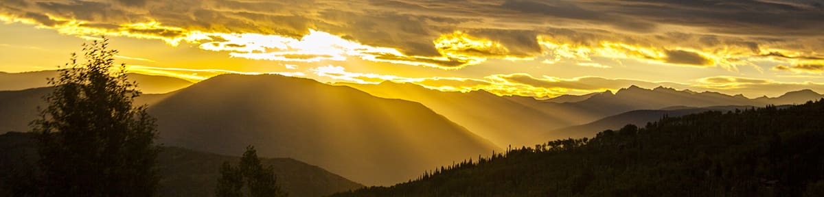 sunset in aspen snowmass