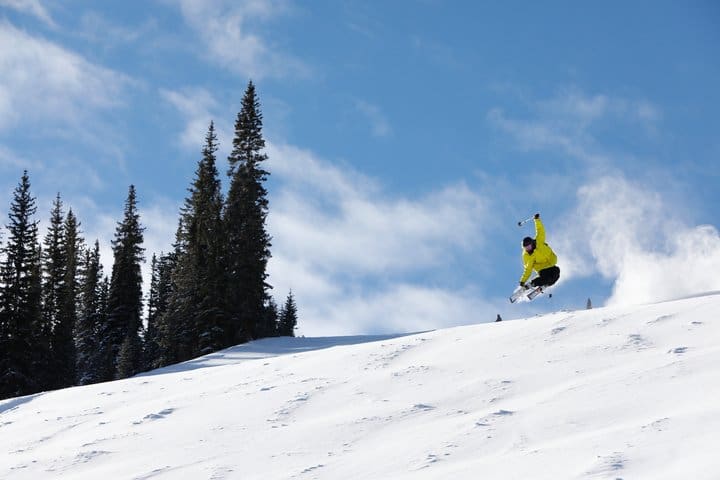 Skier doing a jump